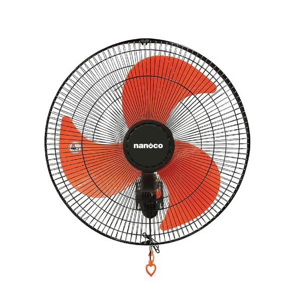Quạt treo Nanoco model NWF1822 màu đen cam (3 chế độ gió, công suất 65w)