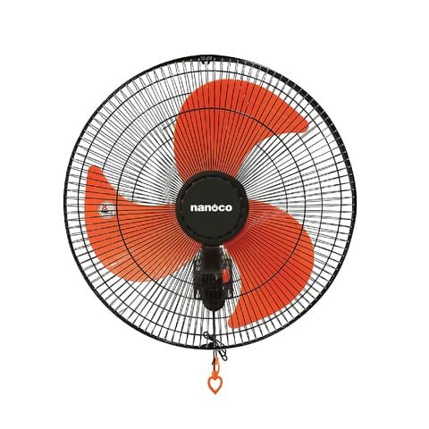 Quạt treo Nanoco model NWF1822 màu đen cam (3 chế độ gió, công suất 65w)