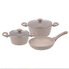 Bộ nồi chảo chống dính Nanoco model NCWS540 (4mm, Hợp kim nhôm cao cấp)