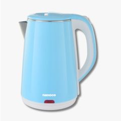 Bình đun siêu tốc inox Nanoco model NKT2241B (dung tích 2.2 lít, màu xanh)