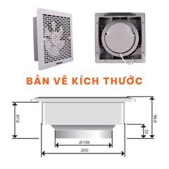 Quạt hút siêu mỏng Nanoco model NMV2023 (20W)