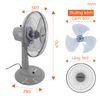 Quạt bàn Nanoco model NTF1207G màu xám (3 chế độ gió, công suất 47W)