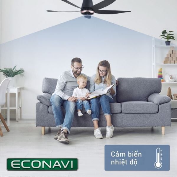 Quạt trần Panasonic model F-60FEN (màu đen - 9 chế độ gió  - 40W) - KHÔNG GỒM PHÍ LẮP