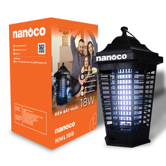 Đèn bắt muỗi Nanoco model NML06B/ NML18B tiêu diệt muỗi với lưới điện mạnh mẽ (công suất 6W/ 8W)