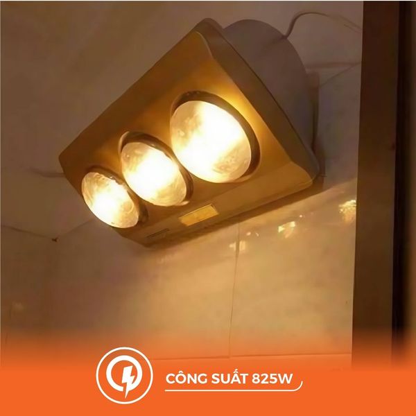 Đèn sưởi gắn tường 3 bóng 825W Nanoco model NBH641S/NBH650G/NBH626G