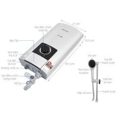 Máy nước nóng Panasonic DH-4NP1VS dòng cao cấp  (4500W, có bơm trợ lực) - KHÔNG GỒM PHÍ LẮP