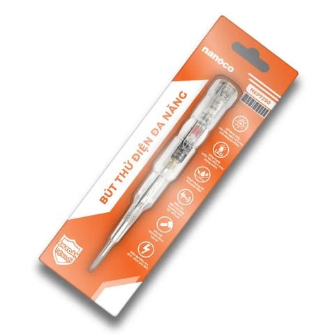 Combo 5 Bút thử điện đa năng Nanoco model NEP7250 có đèn LED 2 màu thông minh