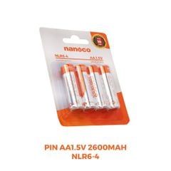 Pin Alkaline AA 1.5V 2600mAh Nanoco model NLR6-2 / NLR6-4
