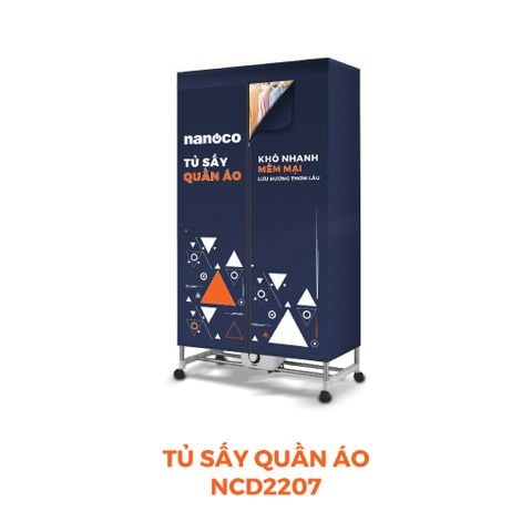 Tủ sấy quần áo Nanoco model NCD2207 (Công suất 2200W, Sức chứa ≤ 50kg)
