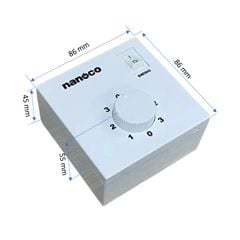 Quạt đảo cơ Nanoco model NOF1650 màu be/ghi (Công suất 47W, bạc đạn)