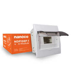 Tủ điện âm tường Nanoco model NDP104P-1/ NDP108P-1 (mặt nhựa đế nhựa)