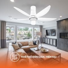 Quạt trần 5 cánh - Đèn Led có remote Nanoco model NCF5653-WL ( Công suất 69W, động cơ DC)
