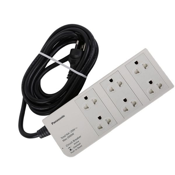 Ổ cắm Panasonic model WCHG2836 (có dây - 6 ổ cắm 3 chấu)