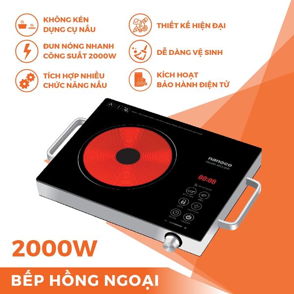Bếp hồng ngoại đơn Nanoco model NICL350 công suất 2000W