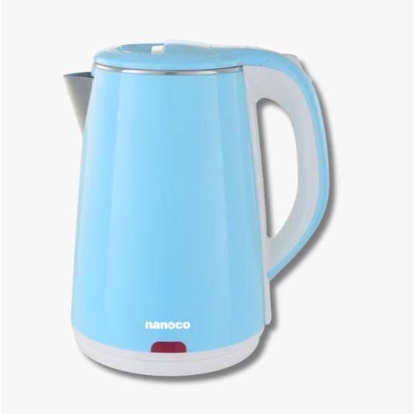 Bình đun siêu tốc inox Nanoco model NKT2241B (dung tích 2.2 lít, màu xanh)