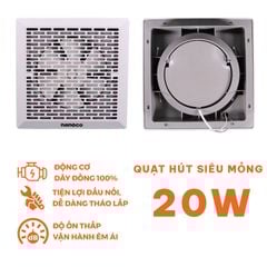Quạt hút siêu mỏng Nanoco model NMV2023 (20W)