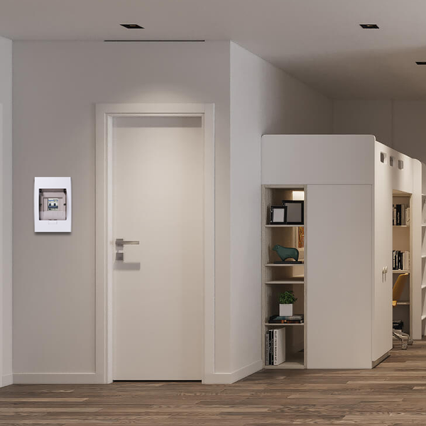 Tủ điện âm tường Nanoco model NDP104P-1/ NDP108P-1 (mặt nhựa đế nhựa)