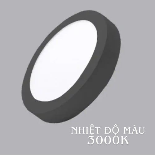Đèn Panel LED Nanoco model NPL24*RB 24W màu đen hình tròn (3000K, 4000K, 6500K)