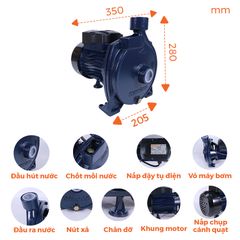 Máy bơm nước Nanoco dòng bơm ly tâm model NCP750 - KHÔNG BAO GỒM LẮP ĐẶT