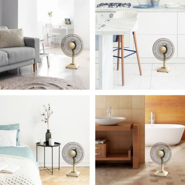 Quạt bàn Panasonic model F-400C (màu xanh, màu trắng ngà  - 3 chế độ gió  - công suất 48W)