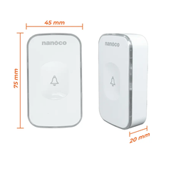 Nút chuông cảm ứng Nanoco model NDT15 (cảm ứng dùng pin,)