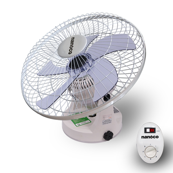 Quạt đảo cơ 5 cánh Nanoco model NOF1609 màu trắng (3 cấp độ gió, công suất 47w)