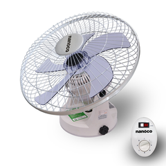 Quạt đảo cơ 5 cánh Nanoco model NOF1609 màu trắng (3 cấp độ gió, công suất 47w)
