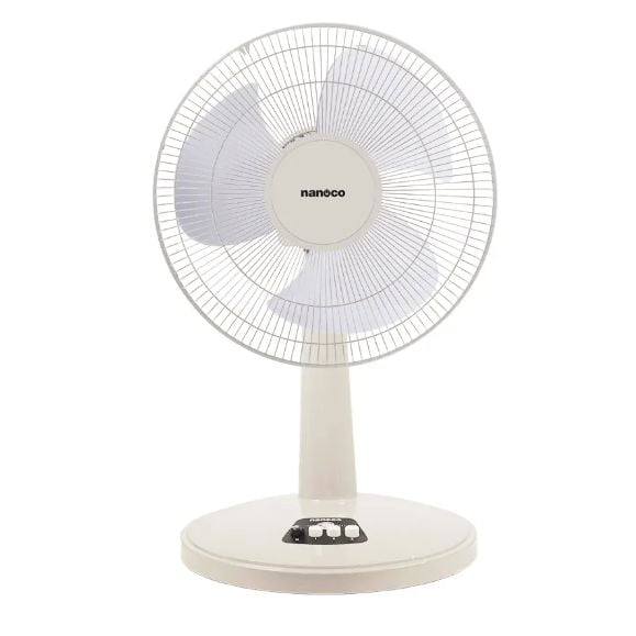 Quạt bàn Nanoco model NTF1209 (màu xám, màu beige - 3 chế độ gió - công suất 30W)