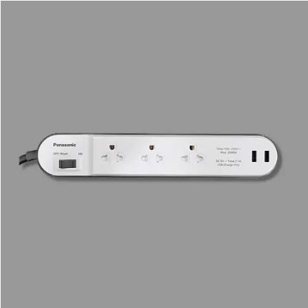 Ổ cắm Panasonic model WCHG243322W-VN (có dây - 3 ổ cắm - 2 USB)