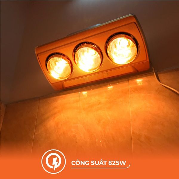 Đèn sưởi gắn tường 3 bóng 825W Nanoco model NBH641S/NBH650G/NBH626G