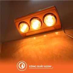 Đèn sưởi gắn tường 3 bóng 825W Nanoco model NBH641S/NBH650G/NBH626G