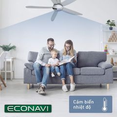 Quạt trần Panasonic model F-60TAN (màu xám bạc - 9 chế độ gió  - công suất 37W) - KHÔNG GỒM PHÍ LẮP