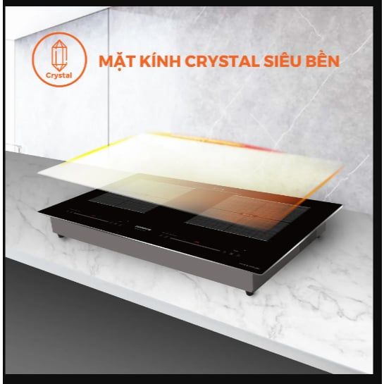 Bếp điện từ đôi Nanoco model NICL482 - KHÔNG BAO GỒM LẮP ĐẶT