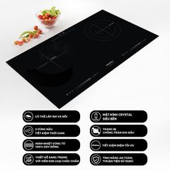Bếp điện cảm ứng kết hợp từ - hồng ngoại Nanoco model NICL290
