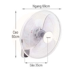 Quạt treo tường Panasonic F-409MG/ F-409MB màu trắng ngà, màu xanh công suất 51W