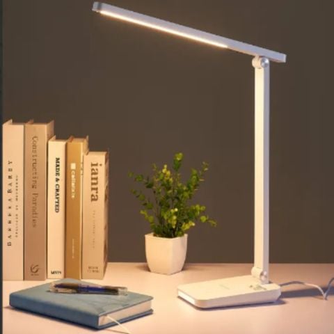 Đèn bàn LED Nanoco model NDKC618 (8W, màu trắng, nhiệt độ màu ánh sáng tùy chỉnh, có pin)