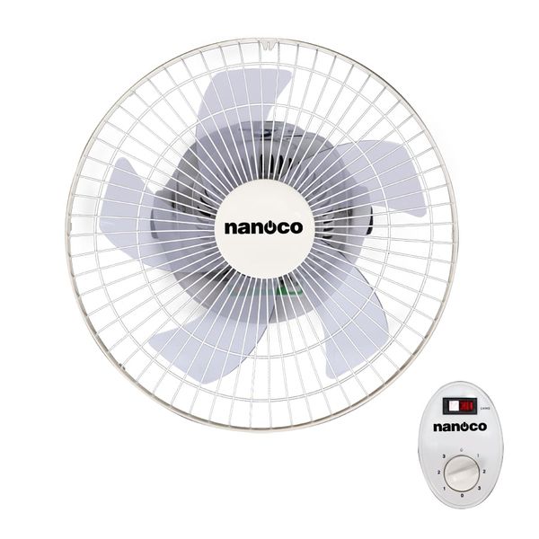 Quạt đảo cơ 5 cánh Nanoco model NOF1609 màu trắng (3 cấp độ gió, công suất 47w)