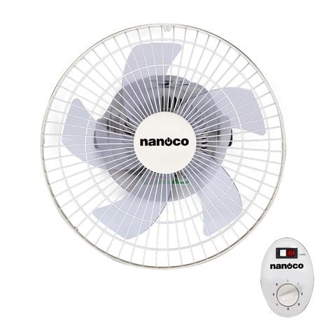 Quạt đảo cơ 5 cánh Nanoco model NOF1609 màu trắng (3 cấp độ gió, công suất 47w)