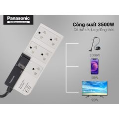 Ổ cắm có dây model WCHG28352 (công suất 3500W, 5 ổ cắm 3 chấu,1 công tắc)