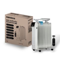 Máy sưởi dầu cảm ứng có remote Nanoco model NOH2614RC ( Công suất 2600W, 3 mức độ nhiệt)