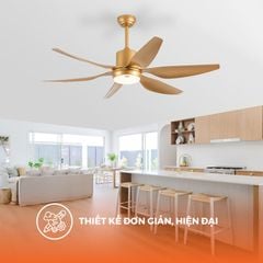 Quạt trần 6 cánh - Đèn LED có remote Nanoco model NCF5462-GL/SL (Công suất 69W, Động cơ DC)