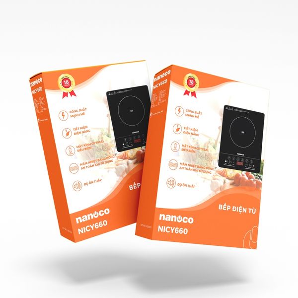 Bếp điện từ đơn Nanoco Model NICY660 (cảm ứng, công suất 1800-2000W)