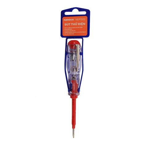 Combo 5 Bút thử điện Nanoco màu đỏ model NEP1502 loại 2 đầu vít tiện lợi