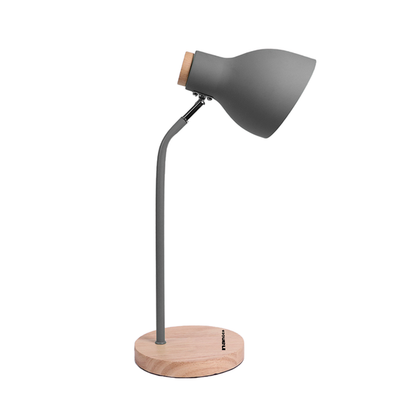 Đèn bàn E27 Nanoco đế gỗ model NDKC03 (không bóng) + tặng kèm 1 bóng Led bulb đui E27- 5W