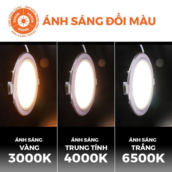 Đèn downlight LED Nanoco φ110 9W 3 màu model: NSD09CS110/ NSD09CG110/ NSD09CW110 - viền vàng/ trắng/ bạc
