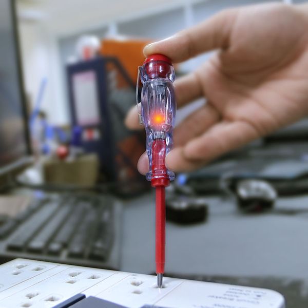 Bút thử điện Nanoco màu đỏ model NEP1502 loại 2 đầu vít tiện lợi