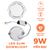 Đèn downlight LED Nanoco φ110 9W 3 màu model: NSD09CS110/ NSD09CG110/ NSD09CW110 - viền vàng/ trắng/ bạc