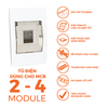 Tủ điện âm tường Nanoco model NDP104P-1/ NDP108P-1 (mặt nhựa đế nhựa)