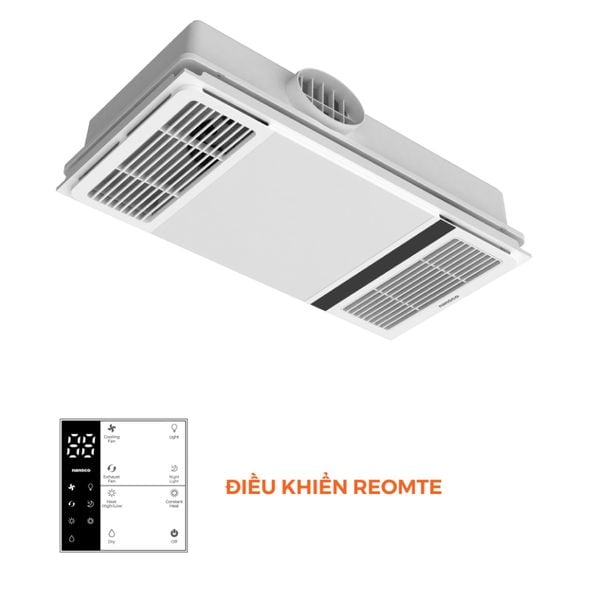 Quạt hút sưởi 5in1 có remote Nanoco model NBD2560
