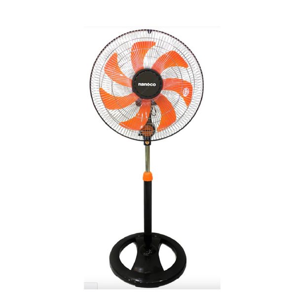Quạt lửng thân sắt Nanoco 7 cánh NLF1622, 47W, màu đen cam